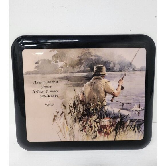 VTG Lacquered Wood Wall Plaque Anyone Can Be A Father Inspirational Fathers Day - Picture 1 of 7